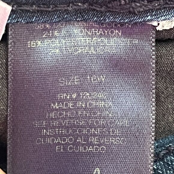 Angels Womens Jeans 18W Curvy Convertible Straight Leg Five Pocket Style Faded - Picture 13 of 15